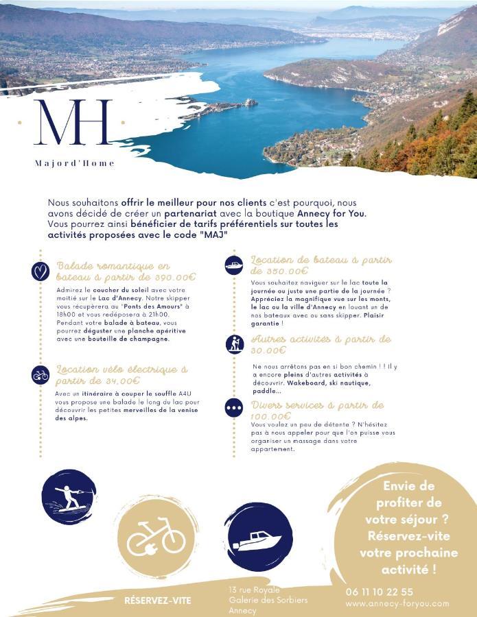 Le Lake - Vue Lac Et Montagne - Majord'Home Annecy Bagian luar foto